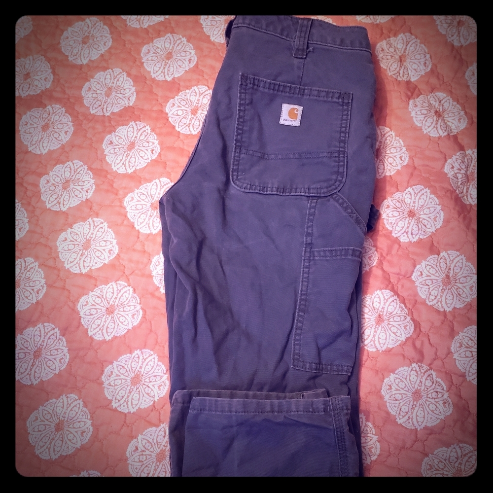 Women's Grey Carhartt Pants Size 4